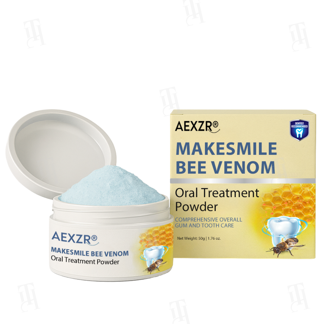 🔥The FDA-Approved Solution🌟 Official Store | AEXZR® Makesmile Bee Venom Oral Treatment Powder