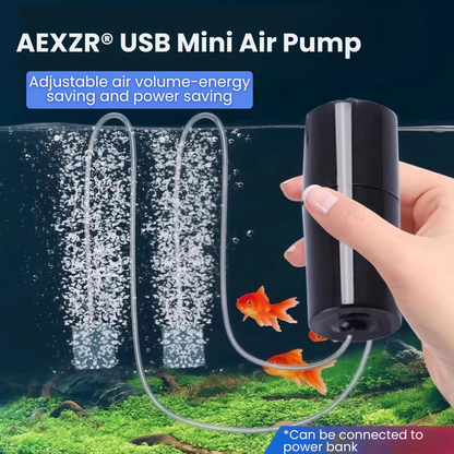 AEXZR® USB Mini Aquarium Air Pump – Ultra Quiet & Portable