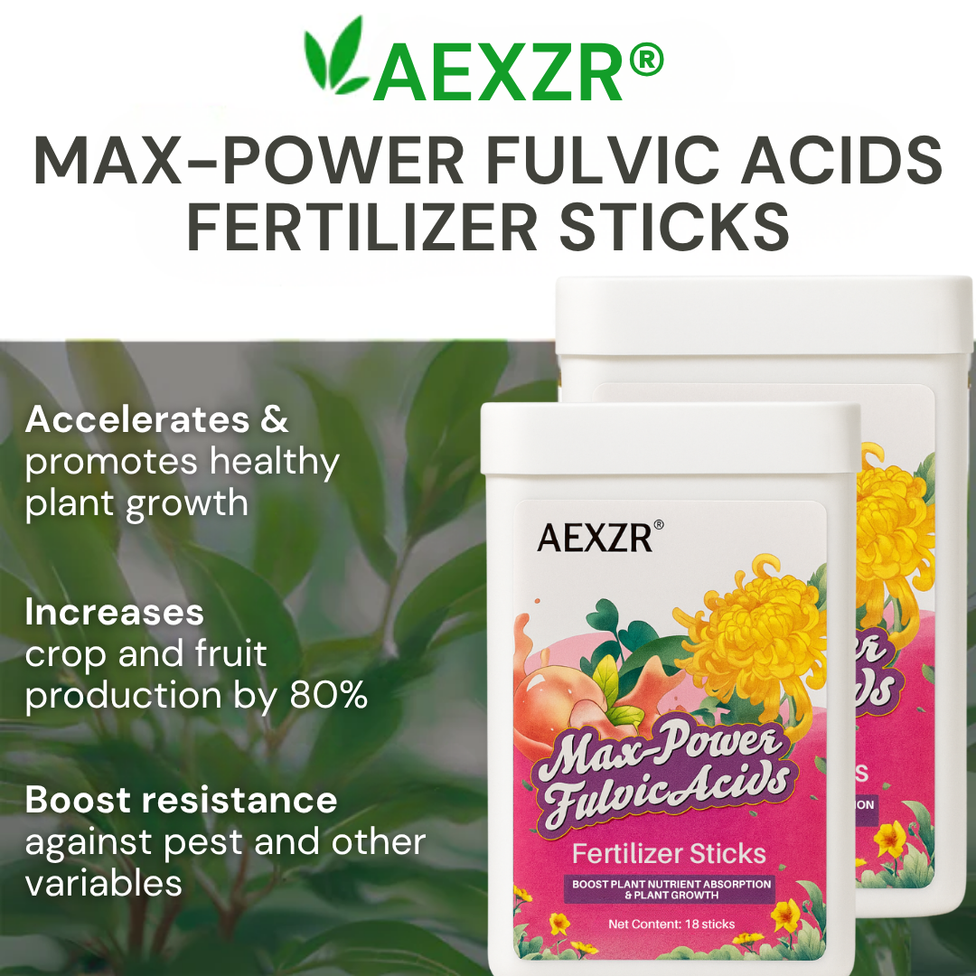 🌟 Official Store | AEXZR® Max-Power Fulvic Acids Fertilizer Sticks