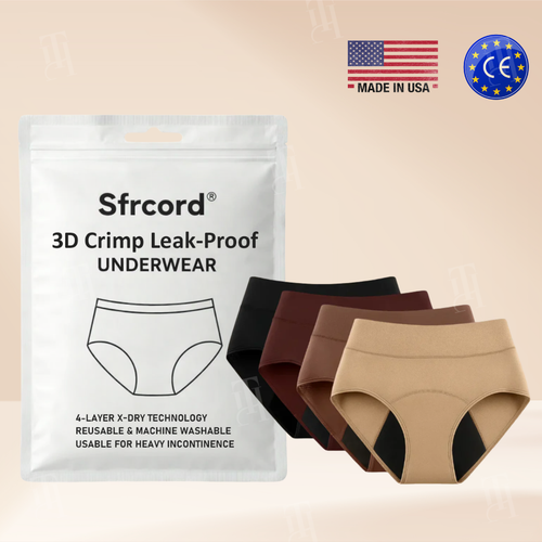 Sfrcord® 8oz Absorbency Medical Underwear 🛡️ 100% Leak-Proof & Odor-Free | Silver Ion Tech