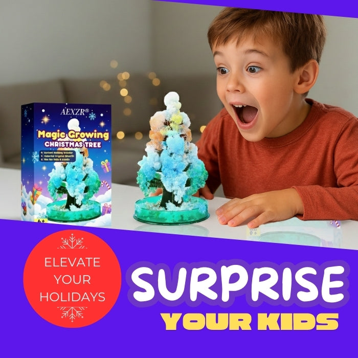 🎄AEXZR® Magic Growing Christmas Tree | ⏱️24-Hour Blooming Crystal Paper Tree | 🛡️Absolutely Safe
