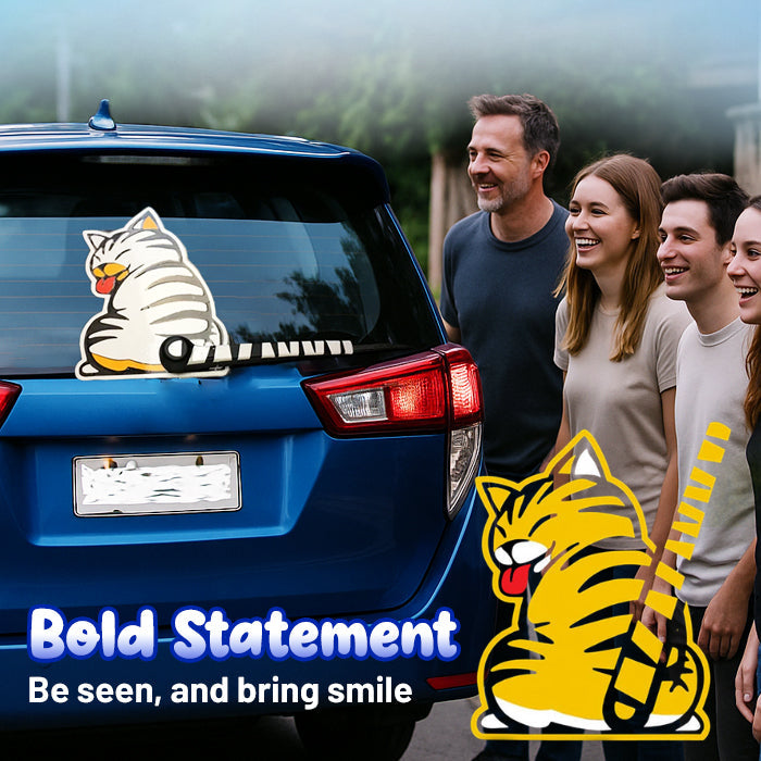 🌟 Official Store |AEXZR® Car Rear Wiper Charming Tail-Wagging Sticker