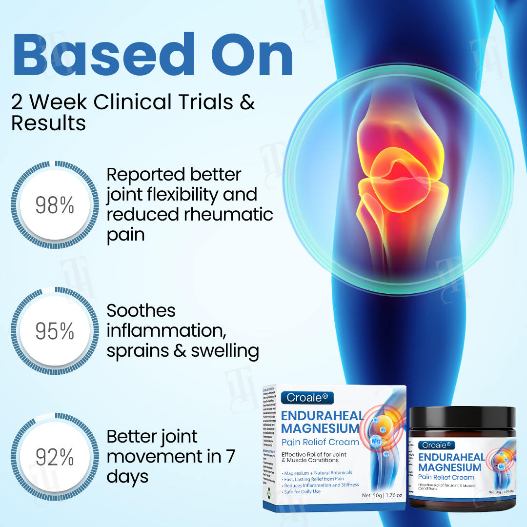 🔥The FDA-Approved Solution🌟 Official Store | Croaie® EnduraHeal Magnesium Pain Relief Cream