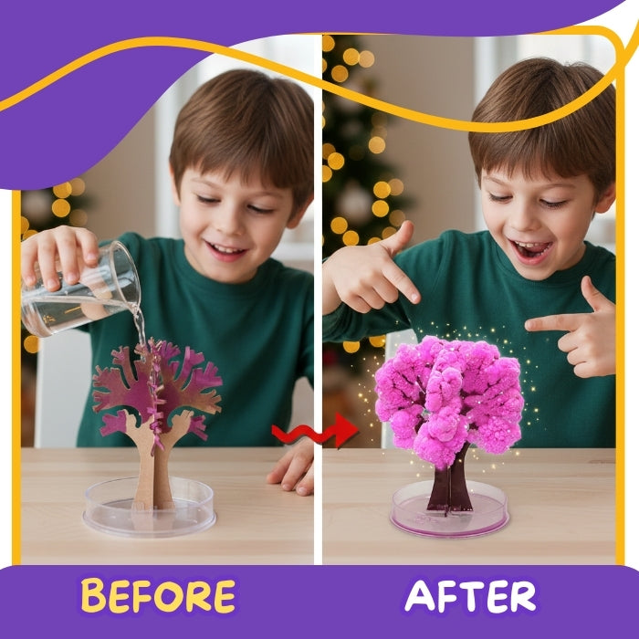 🎄AEXZR® Magic Growing Christmas Tree | ⏱️24-Hour Blooming Crystal Paper Tree | 🛡️Absolutely Safe