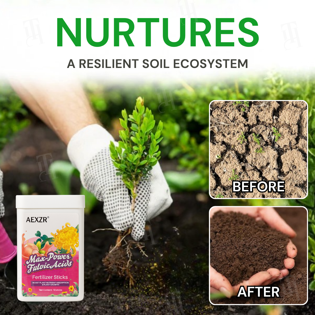 🌟 Official Store | AEXZR® Max-Power Fulvic Acids Fertilizer Sticks
