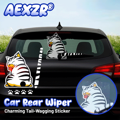 🌟 Official Store |AEXZR® Car Rear Wiper Charming Tail-Wagging Sticker