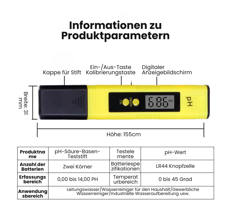 AEXZR® Portable pH-Tester