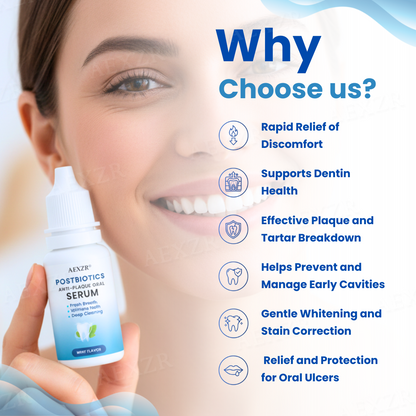 🦷 Fills Micro-Defects & Stops Sensitivity | AEXZR® Postbiotics Anti-Plaque Oral Serum